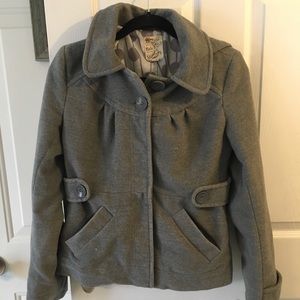 Tulle Anthropologie gray winter jacket